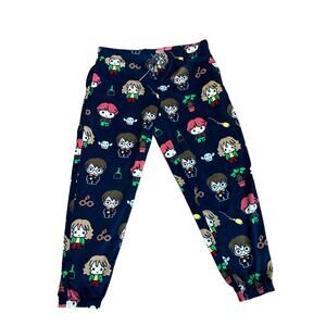 Harry Potter Funko Pop Plush Pajama Bottoms MEDIUM Joggers Harry Hedwig Blue